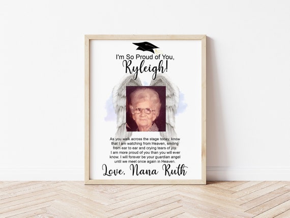 Custom Memorial Graduation Print Personalized Memorial Print - Etsy