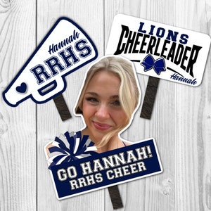 Custom Huge Head on Stick, Photo Cutout, Cheer Face Cutout, Cheer Mom, Cheer Team, Cheer Sign