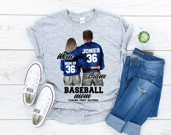 Personalized Baseball Shirt, Baseball Mom, Mom Shirt, Baseball Gift, Personalized Baseball, Senior Gift, Baseball Shirt