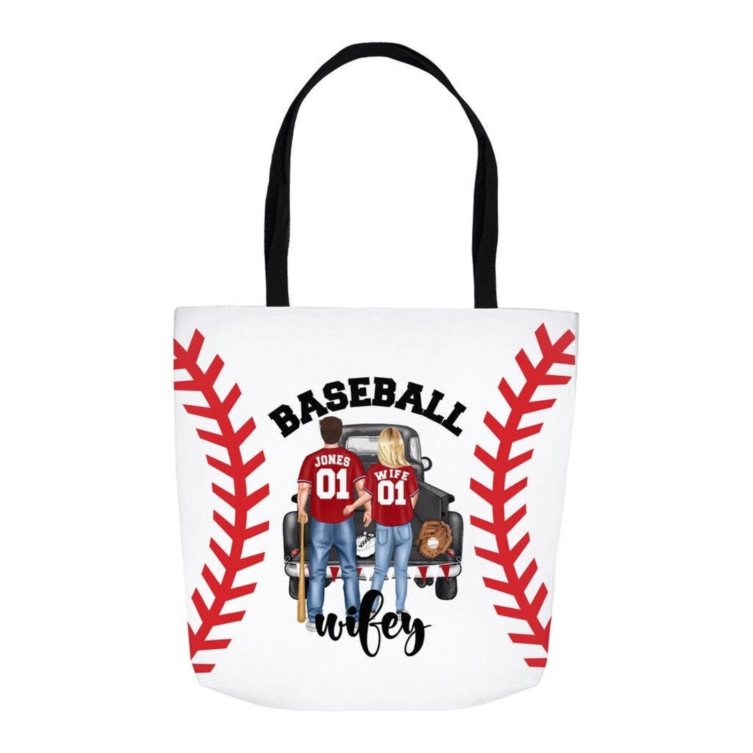 Personalized Baseball Wife Tote Baseball Wife Gift Boyfriend Etsy