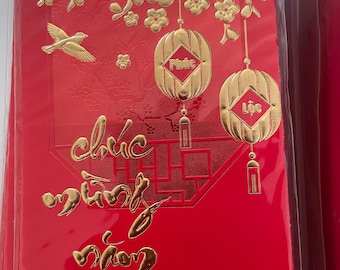 Vietnamese money envelope, bao lì xì envelope Bao Lì Xì - Vietnamese Lunar New Year Red Envelope - Tết Money Envelope