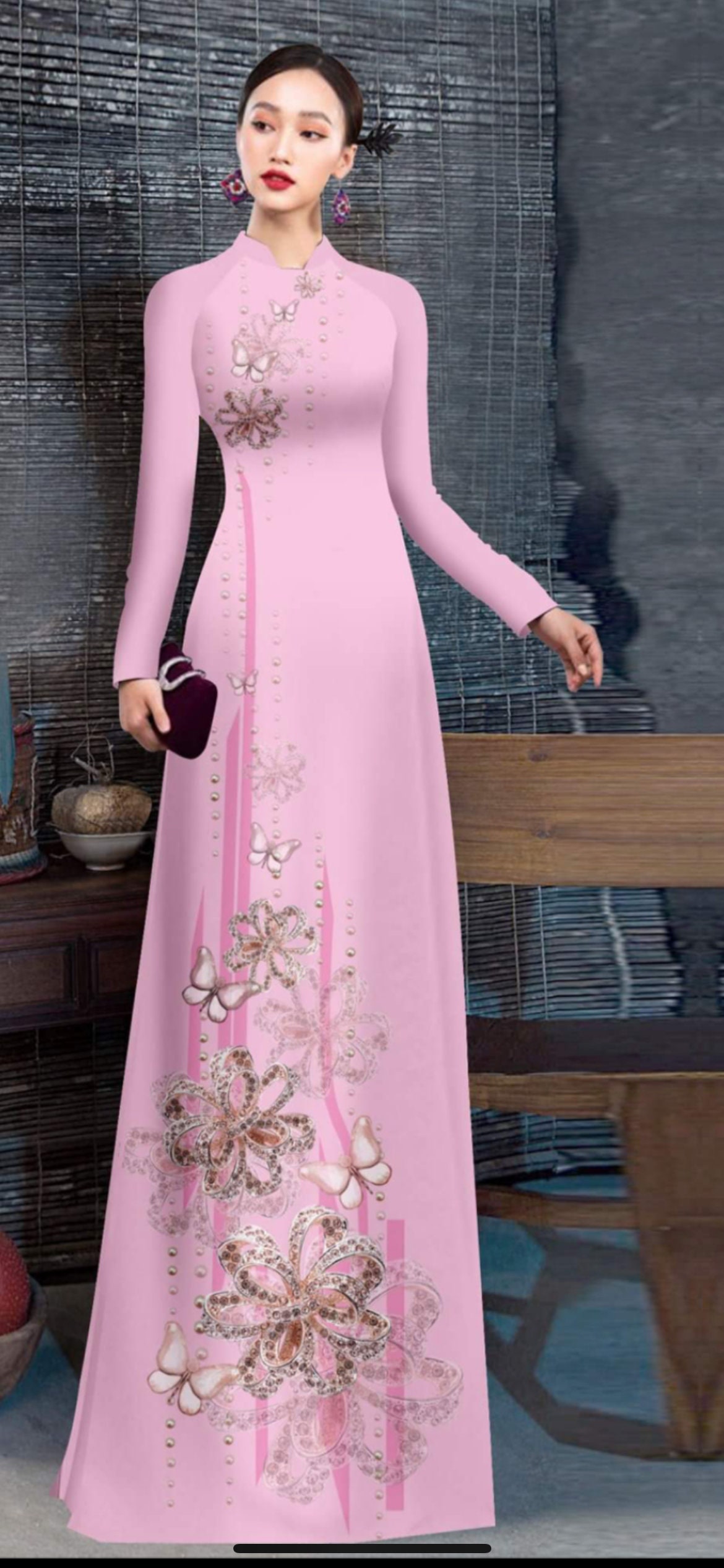 [No 256]ベトナムアオザイ(Áo dài Việt Nam) Traditional Vietnamese Ao Dai, Ao Dai Truyền Thống Vietnam