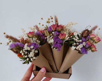 Dried Mini Flower Posy Bunches | Dried Flowers | Flowers | Gifts | Bridesmaid Proposal | Wedding Favour | Bridesmaid Gift |