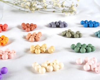 Acrylic beads 6 mm, matt, various colors