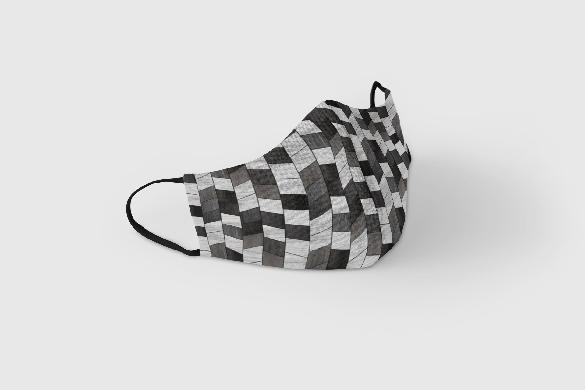 Gray Tiles Face Mask Etsy