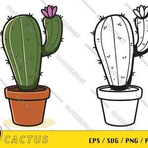 Cactus SVG | Cactus PNG | Clipart de cactus | Plante Svg | Fichiers SVG | Ensemble Svg | Couper des fichiers | Griffonnage | Dessin au trait