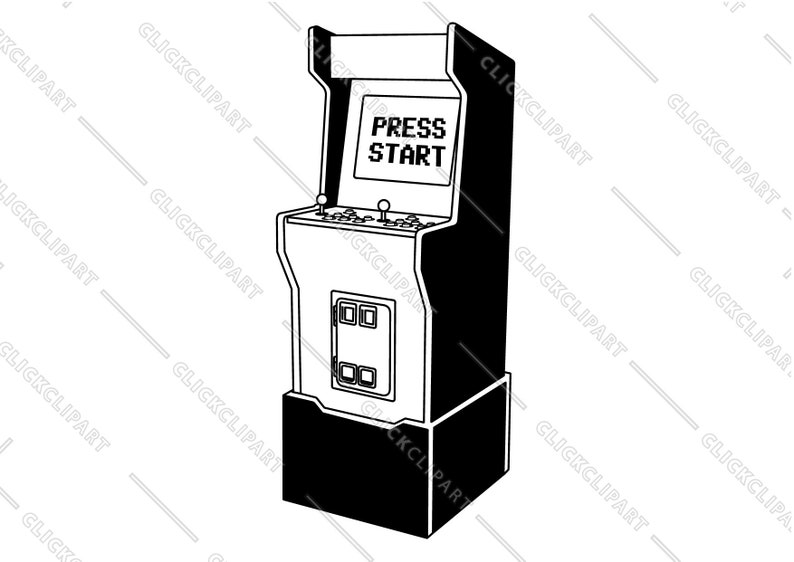 Arcade Machine SVG | Gamer Clipart, Cricut Silhouette Files - Etsy
