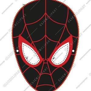 Miles Morales Spider-Man, Festa de Aniversário, Máscara de Papel Digital, SVG, arquivos para cricut