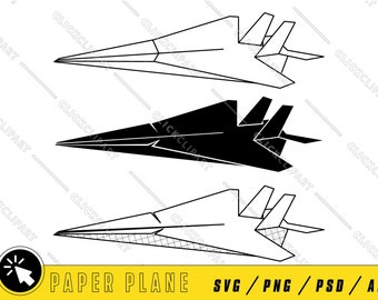 Paper Airplane SVG | Paper Plane PNG | Paper Plane Clipart | Silhouette Bundle | Cartoon Logo | Cut Files | SVG Files | Svg Files for Cricut