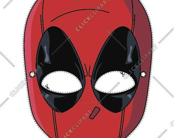 deadpool mask drawing