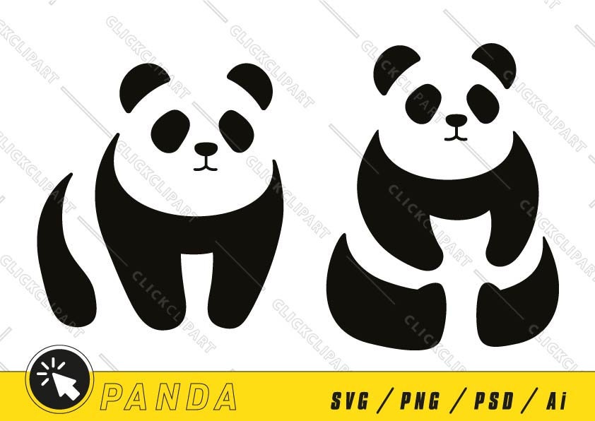 Panda SVG, Panda Clipart, Svg Files and Outline Svg, Panda Line Art, Panda  Sublimation Designs, Tumbler Decal Sv Files, Silhouette Cameo 