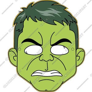 Hulk, Geburtstagsparty, digitale Papier Gesichtsmaske, SVG, Dateien für Cricut