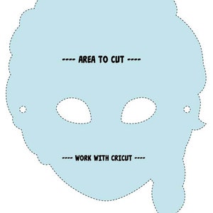 Princess Elsa, Birthday Party, Digital Paper Face Mask, SVG, Files for ...