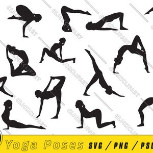 Yoga Pose SVG | Yoga Clipart | Yoga PNG | Yoga Wall Decor | Fitness Clipart | Meditation Svg | SVG Bundle | Cut FileS | Svg Files for Cricut