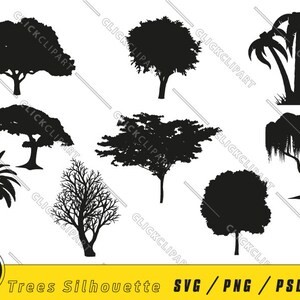Trees SVG | Nature SVG | Forest SVG | Tree Line Png | Silhouette | Tree Clipart | Tree Decal | Cut Files | Clipart | Svg Files for Cricut