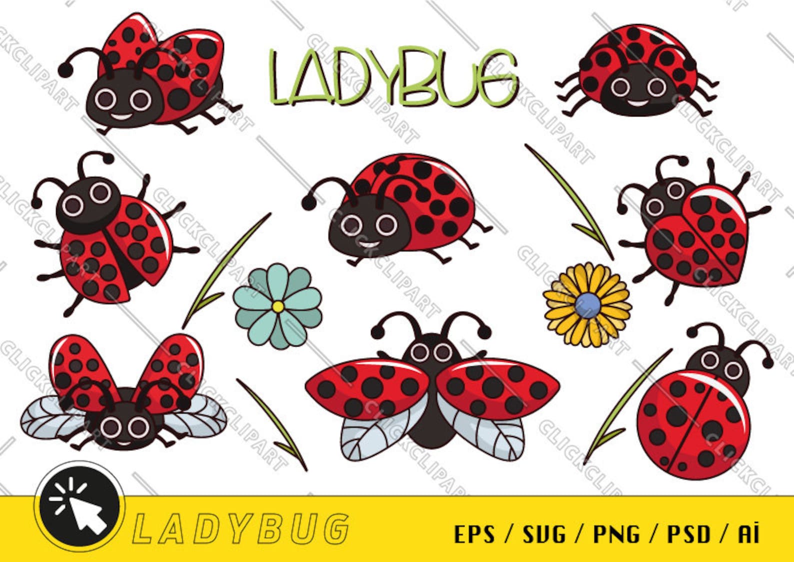 Kawaii Ladybug SVG | Ladybug Clipart | Baby Ladybug PNG | Love Bug SVG ...