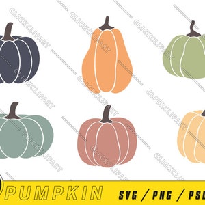Clipart de citrouille | Svg Halloween | SVG de Thanksgiving | Automne PNG | Svg d'automne | Ensemble Svg Silhouette | Téléchargement