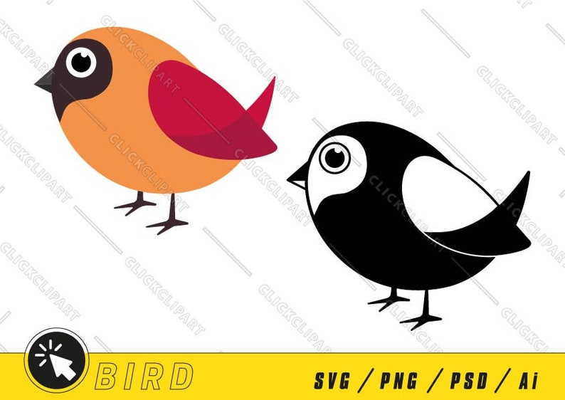 Cute Bird Svg Silhouette Line Art SVG Files Cut Files Clip Art Tshirt