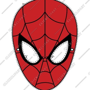 Spider-Man, verjaardagsfeestje, digitaal papieren gezichtsmasker, SVG, bestanden voor de cricut