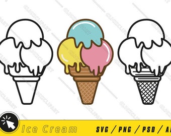Helado SVG | Cono De Helado Svg | Verano SVG | Hola verano Svg | Paquete Svg | Archivos Svg | Cortar archivos | Archivos Svg para Cricut