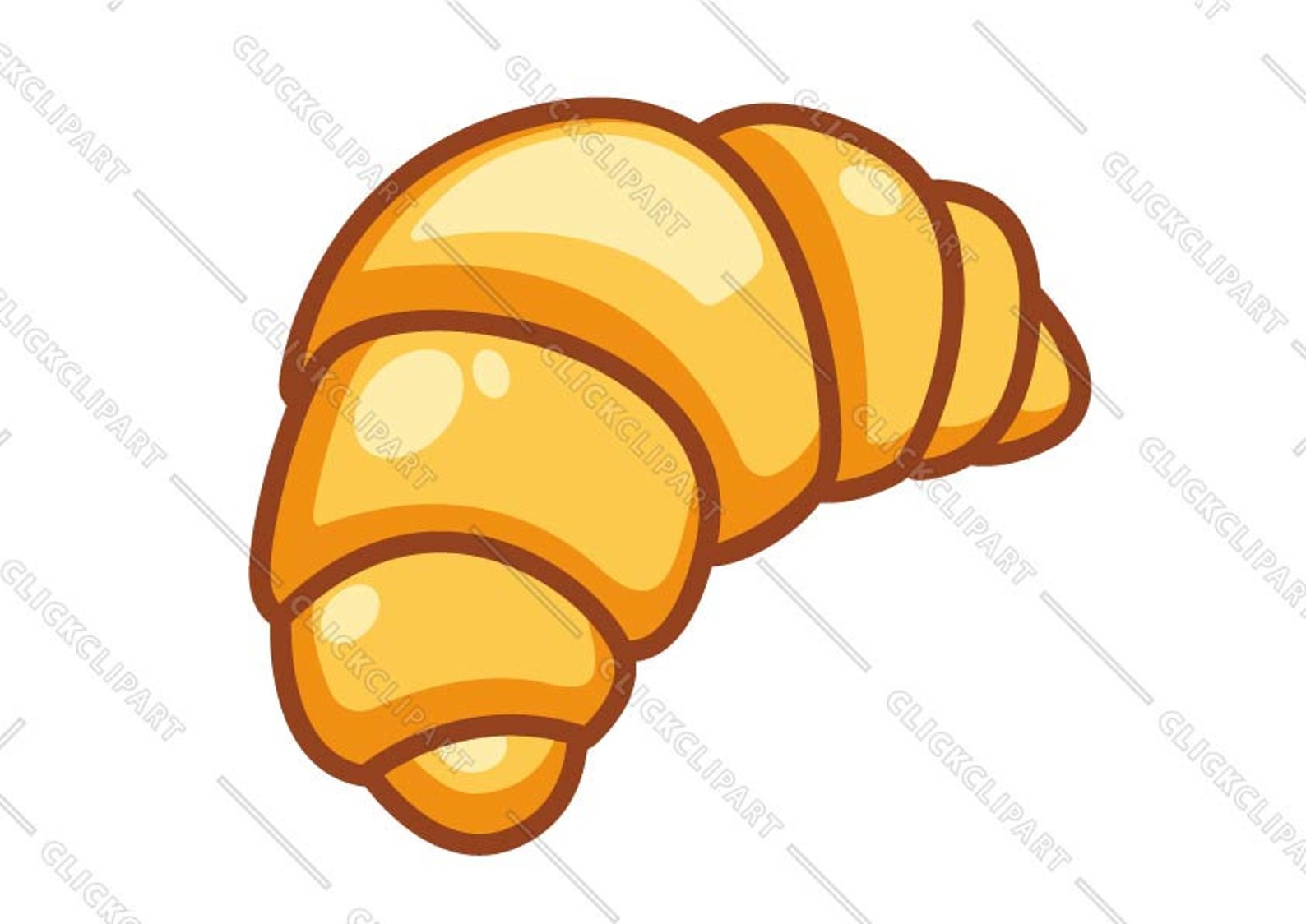 Croissant SVG Croissant PNG Bakery Clipart Line Art Food SVG Files Cut