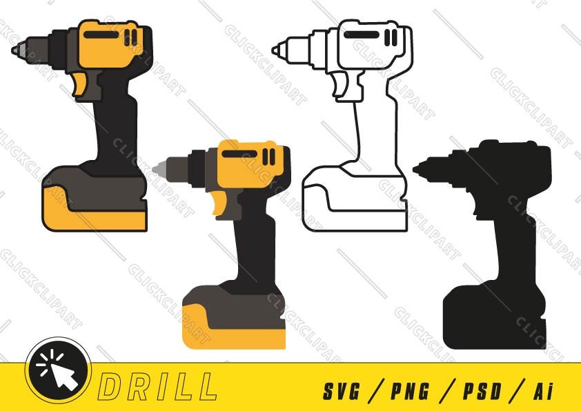 Drill SVG Drill PNG Drill Clipart Handyman Svg Tools Svg Carpenter Svg