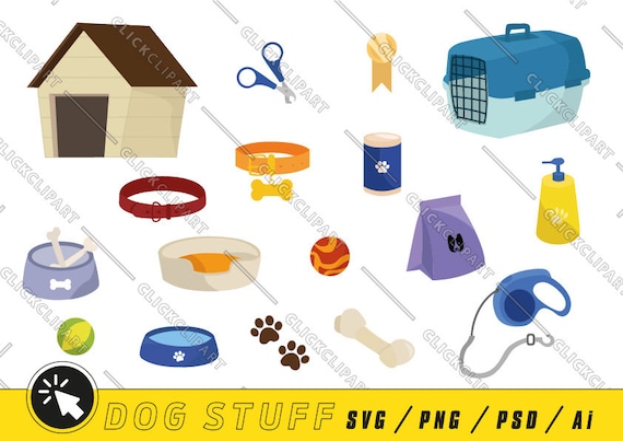Dog Stuff SVG Dog Accessories SVG Dogs Toys Svg Dog Lover Svg Dog Clipart Paw Bone House Bowl Pet Svg Files for Cricut Etsy Canada