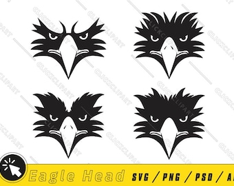 Eagle Head SVG | American Eagle Svg | Eagle Svg | Eagles PNG | Patriotic Eagle Svg | Cut File | Silhouette | Clipart | Svg Files for Cricut