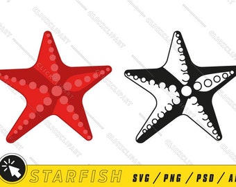 Starfish SVG | Starfish PNG | Starfish Clipart | Summer | Beach | Ocean | Silhouette Svg | Cartoon Logo | Cut Files | Svg Files for Cricut
