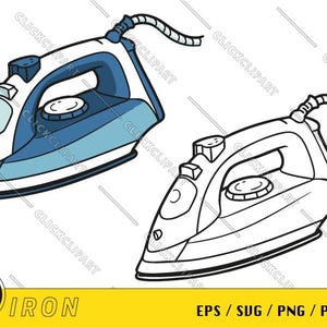 Ferro SVG | Ferro PNG | Ferro Clipart | Limpeza Svg | Arquivos vetoriais | Arquivos de corte | Linha Arte | Logotipo de desenho animad
