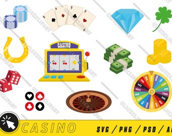 Casino SVG Clipart | Las Vegas Gambling Graphics (Cut File)