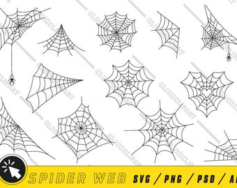 Spider Web SVG | Spiderweb PNG | Spiderweb Clipart | Halloween | Horror | Gothic | Mystical | Silhouette | Svg Bundle | Svg Files for Cricut