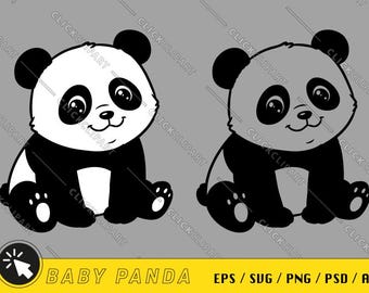Cute Panda SVG | Animal Clipart for Cricut (Digital Download)
