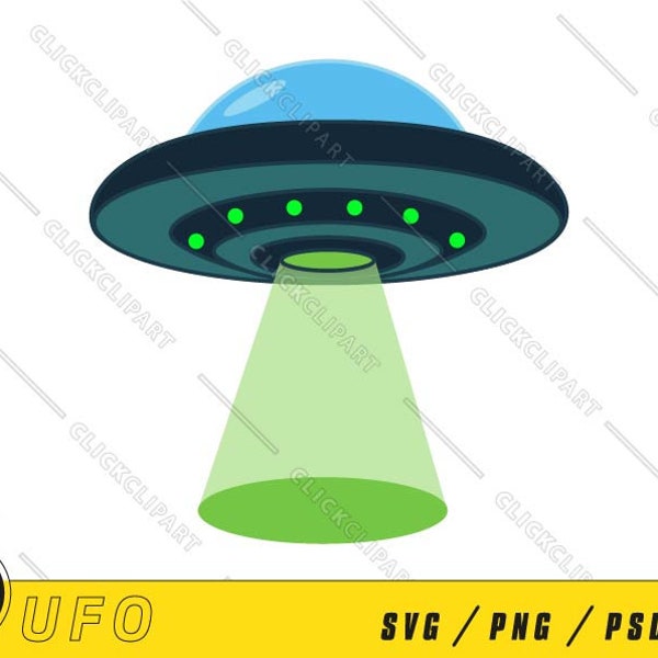 Ufo Clipart | Alien SVG | Space PNG | Ufo Decal | Alien Invasion | Outer Space | Cartoon Logo | Digital Download | Svg Files for Cricut