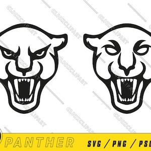 Black Panther SVG |  Puma Head SVG | Puma Clipart | Puma Png | Logo | Silhouette | Cut File | Animal Svg | Clipart | Svg Files for Cricut