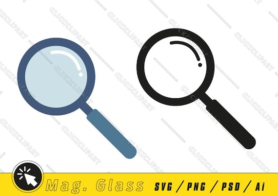 Magnifying Glass SVG Magnifying Glass PNG Magnifier Clipart Svg Silhouette  Vector Icon Logo Cut Files Svg Files for Cricut 