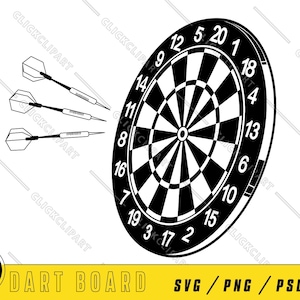 Jeu de fléchettes SVG | Jeu de fléchettes | Fléchettes | Silhouette Svg | Svg cible | Svg Cricut | Fichiers SVG | Fichiers de coupe Svg