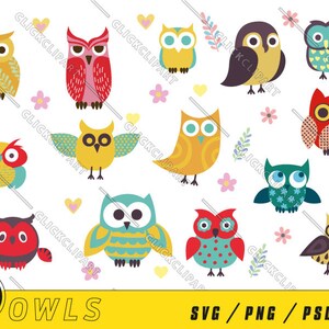 Eule-Clipart | Eule SVG | Eule PNG | Eulen-Silhouette | Vogel Svg | Waldtiere Svg | Dateien ausschneiden | Business-Logo-Design