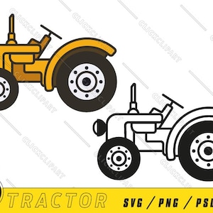 Traktor SVG | Traktor PNG | Traktor-Clipart | Leben auf dem Bauernhof | Bauer | Landwirtschaft | Strichzeichnungen | Dateien ausschneiden