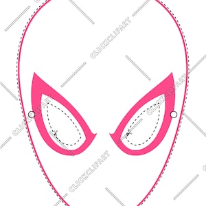 Spider Man Face Mask, Birthday Party, Digital Paper Mask, SVG, Files