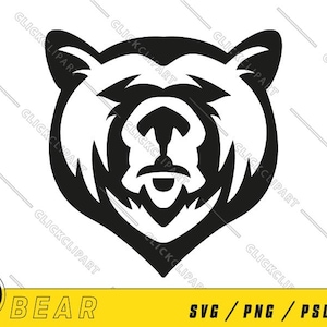 Bärenkopf SVG | Papa Bär SVG | Bären-Silhouette | Datei ausschneiden | Strichzeichnungen | Tier Svg | ClipArt | Logo | T-Shirt-Designs