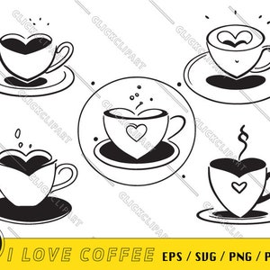 Coffee SVG | Coffee Clipart | Coffee Cup | Mug | Cut Files | Line Art | Instagram Highlights | Doodle Svg | Svg Files | Svg Files for Cricut