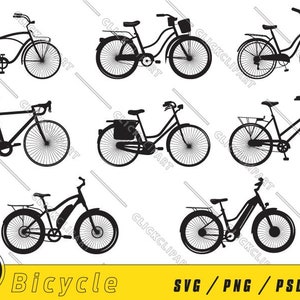 Bici SVG | Bici PNG | Clipart bici | Silhouette Svg | Pacchetto SVG | Bicicletta | Png bicicletta | Clipart di biciclette | Linea arte