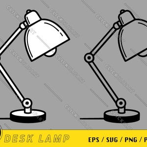 Schreibtischlampe SVG | Schreibtischlampe PNG | Schreibtischlampe Clipart | Leselampe | Tischlampe | Logo | Dateien ausschneiden