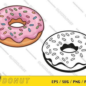 Donut SVG Files | Donut Clipart | Donut PNG | Donut Clip Art | Doughnut SVG | Clip Art | Clipart | Tshirt Designs | Svg Files for Cricut