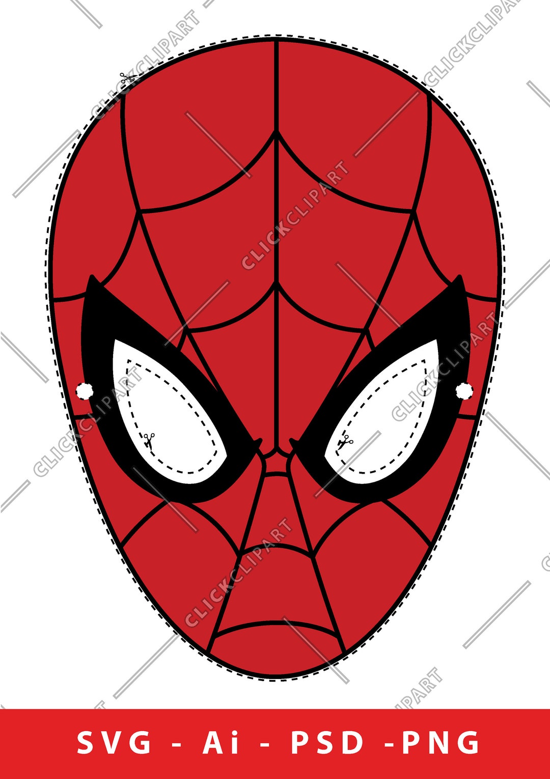 Spider Man, Birthday Party, Digital Paper Face Mask, SVG, Files for