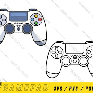 Gamecontroller SVG | Gaming-Svg | Gamer-Svg | Videospiel | Joystick | Gamepad | Strichzeichnungen | Dateien ausschneiden | Cartoon-Logo