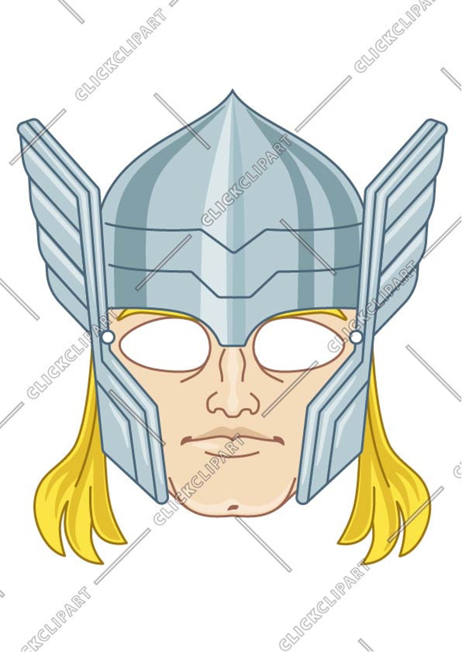 Thor Birthday Party Digital Paper Face Mask SVG Files for - Etsy