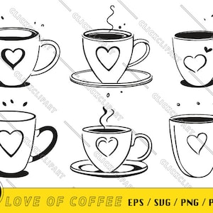 Coffee SVG | Coffee Clipart | Coffee Cup | Mug | Cut Files | Line Art | Instagram Highlights | Doodle Svg | Svg Files | Svg Files for Cricut