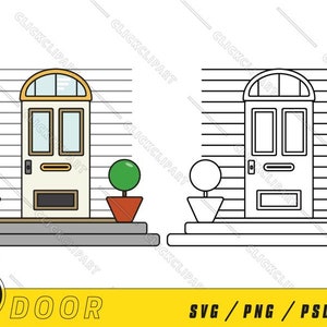 Door SVG | Door Clipart | SVG Bundle | Line Art | Sweet Home | SVG Files | Cut Files | Clip Art | Digital Download | Svg Files for Cricut